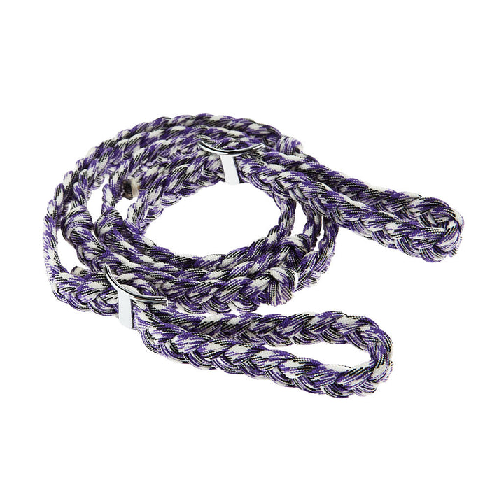 Purple Nylon Knot 3 Plait Rein