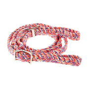 Orange Nylon Knot 3 Plait Rein