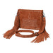 Brown Boot Stitch Fringe Bag