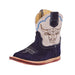 Infant Cowbabies Steer Head Blue Suede Boot