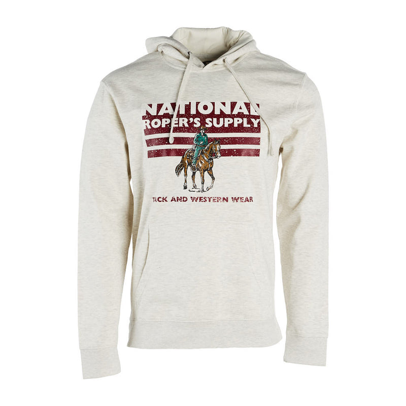 National Ropers Supply Horse Rider Oatmeal Hoodie