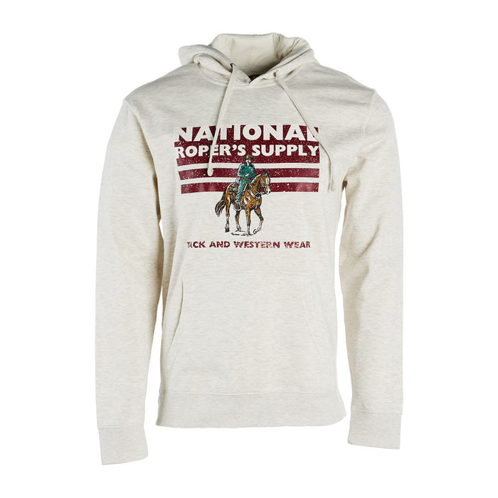 National Ropers Supply Horse Rider Oatmeal Hoodie