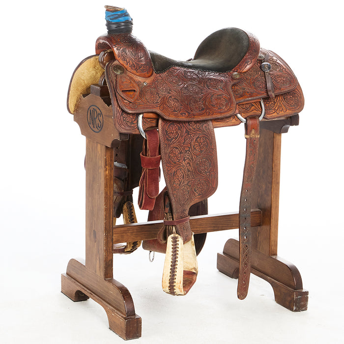 Used 16in Relentless Full Floral Tooled Team Roper