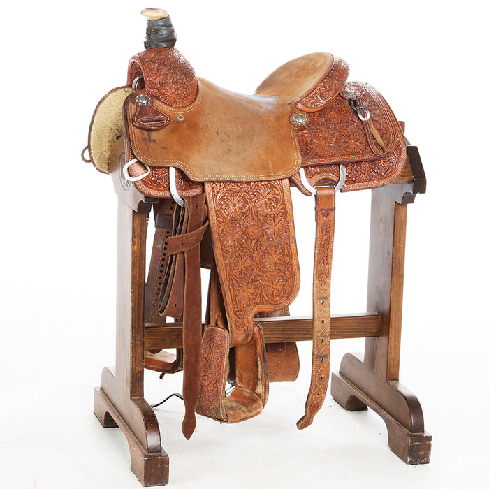 Used 14in 3/4 Breed Floral Team Roper