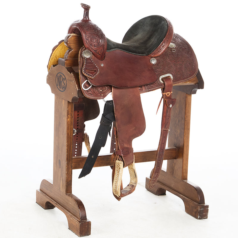 Used 15in Floral Barrel Saddle
