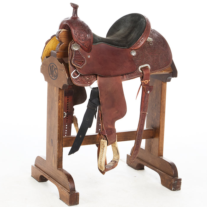 Used 15in Floral Barrel Saddle