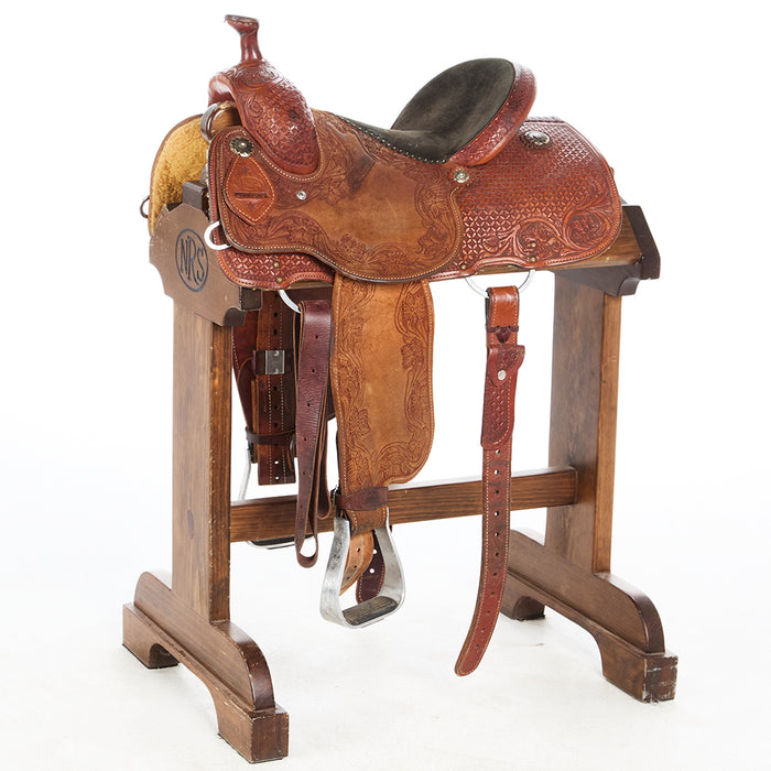 Used 14in Geometric and Floral Combo All Around Saddle