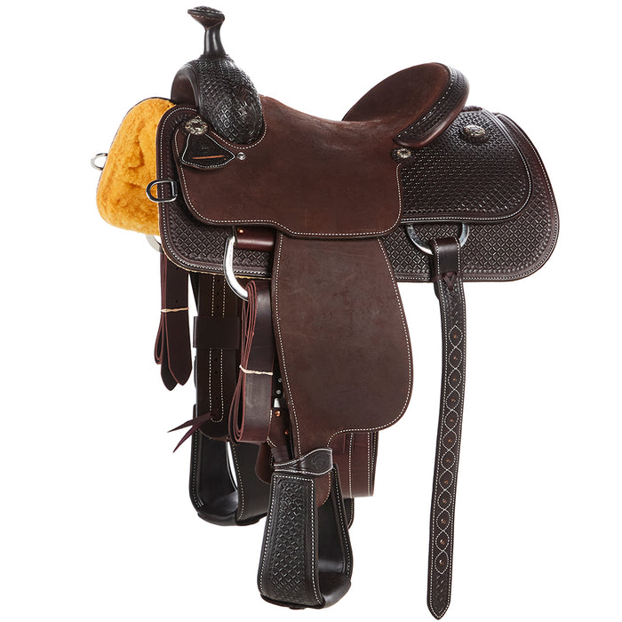 13.5in Chocolate 1/2 Breed Waffle Stamp with Hard Seat