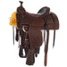 15in Chocolate Roughout with Inlaid Black Bison Seat