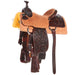 14in 5/8 Breed Med Brown Wyoming Flower Hard Seat