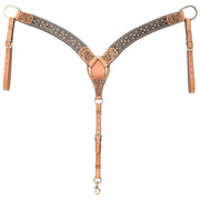 Brown Gator Crystal Breast Collar