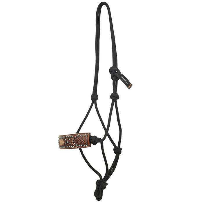 Turquoise Stone Basket Stamp Rope Halter