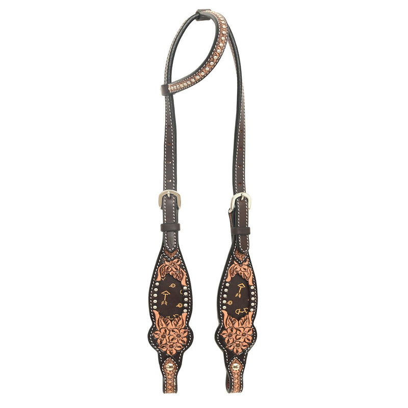 Arrow Inlay Single Ear Headstall