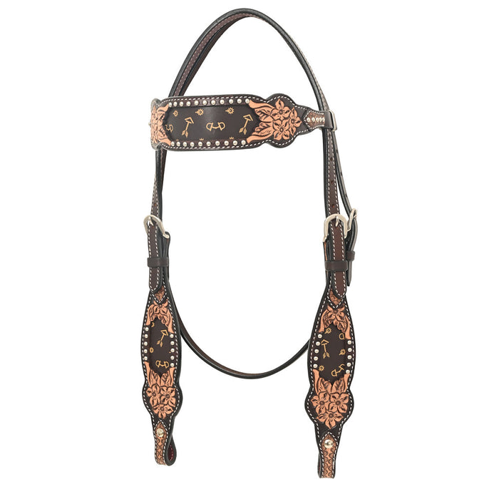 Arrow Inlay Browband Headstall