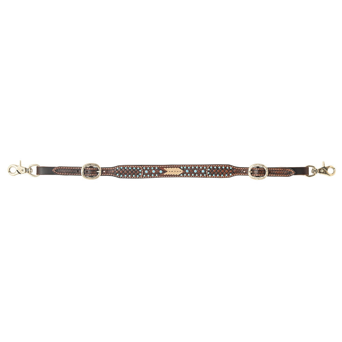 Turquoise Stone Basket Stamp Wither Strap