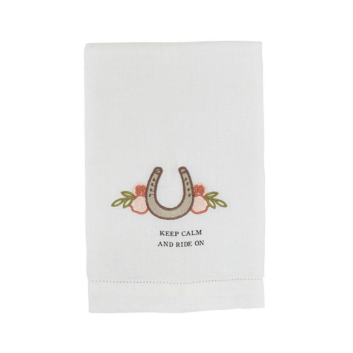 Keep Calm Horse Embroidery Towel