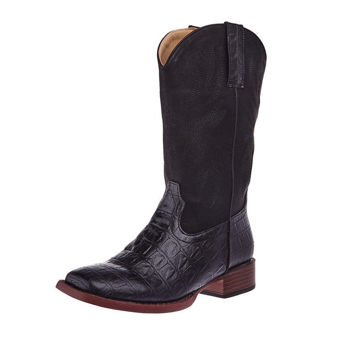 Women's Black Caiman Print Boot