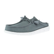 Men`s Grey Wally Slip Stretch Canvas Casual