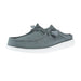 Men`s Grey Wally Slip Stretch Canvas Casual