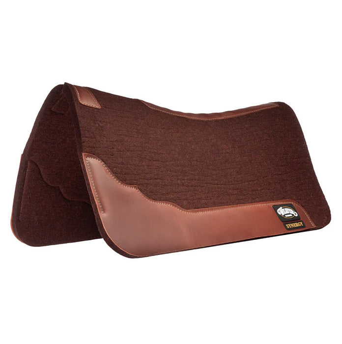 Synergy Steam Pressed 1 1/4in x 32x32 Chocolate Merino Wool Felt Saddle Pad