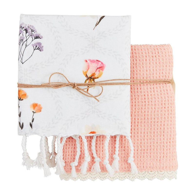 Flower Stem Dish Towel Set