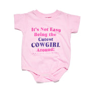 Girls Pink Cowgirl Around Onesie
