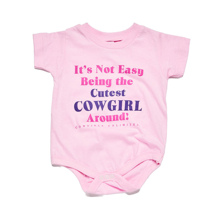 Girls Pink Cowgirl Around Onesie