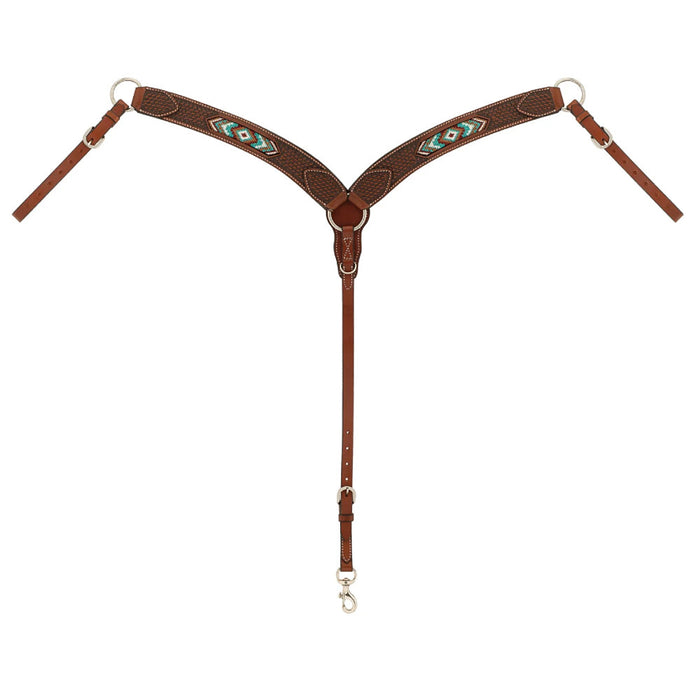 Beaded Basket Stamp Contoured Breast Collar