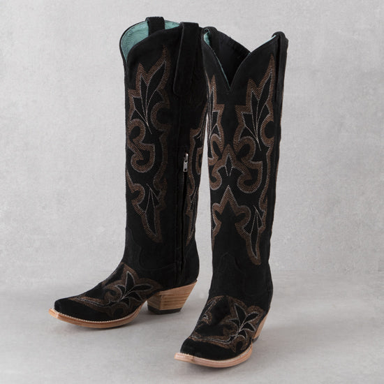 Black Suede Tall Boots