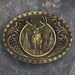 Antique Brass Standing Buck Attitude Buckle