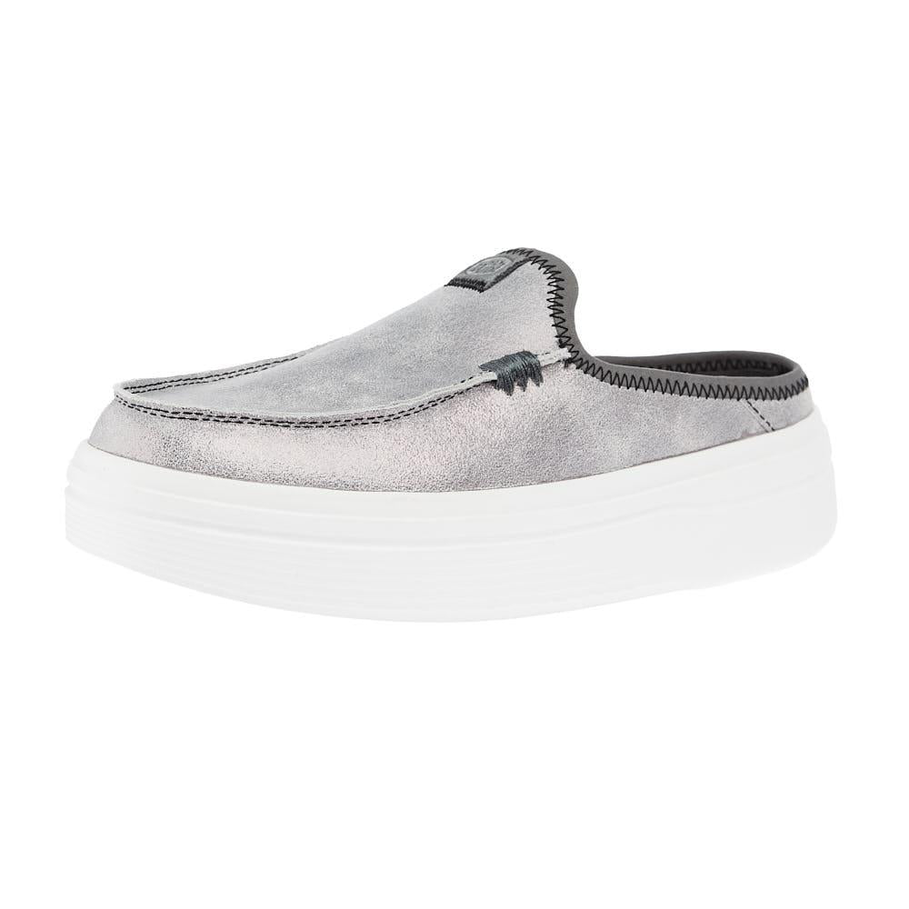 Hey Dude Women`s Austin Lift Classic Metallic Charcoal Shoes
