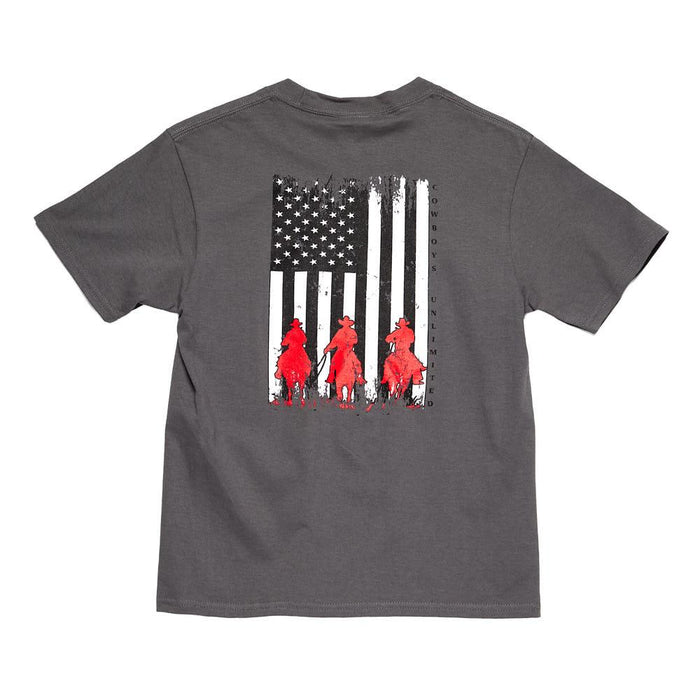 Boys American Posse Charcoal Tee