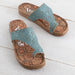 Turquoise Daisy Sandal