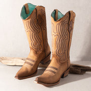 Shedron Embroidery Snip Toe Boots
