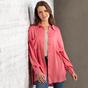 Country Grace Coral Button Down