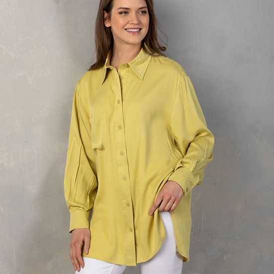 Country Grace Lemon Button Down Top