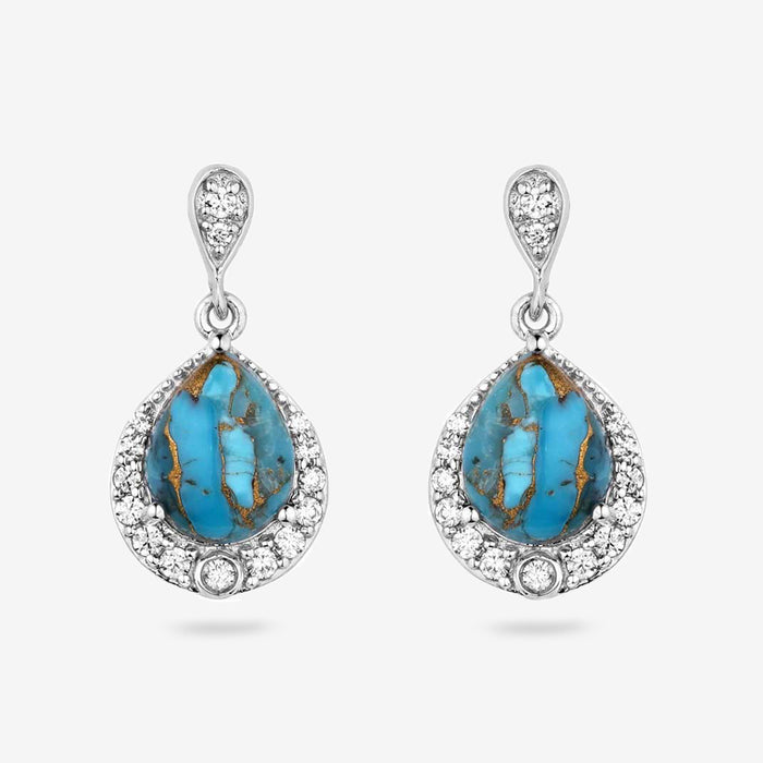 Blue Rivers Turquoise Earrings