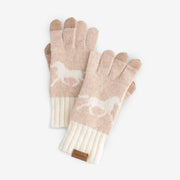 Horse Lambswool Texting Gloves