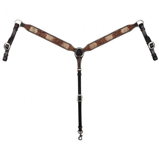 Filigree w/Cowhide Underlay Pony Breastcollar
