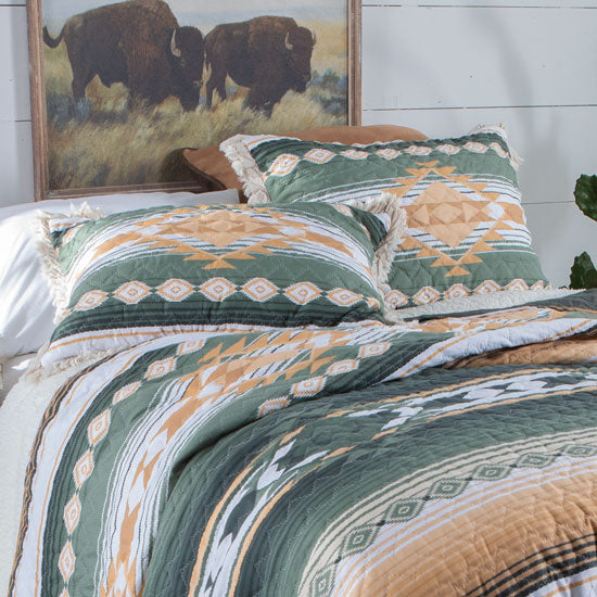 Zuma Southwest Ruffle Quilt Set