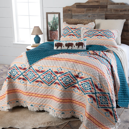 Sundance Southwest Ruffle Quilt Set