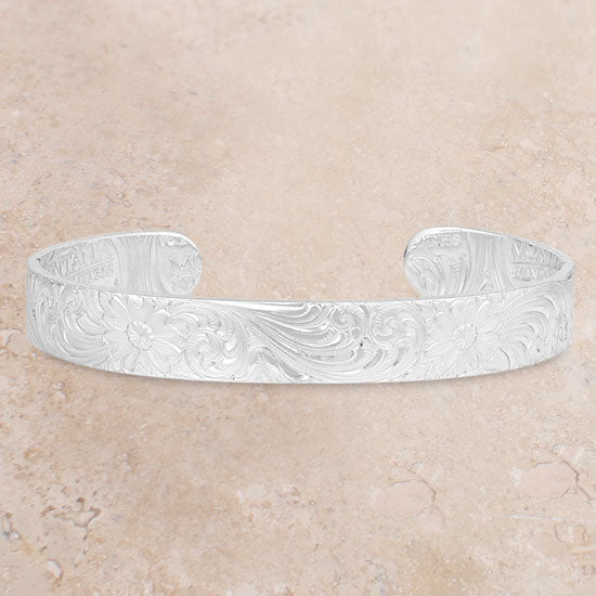Silver Scroll Cuff Bracelet