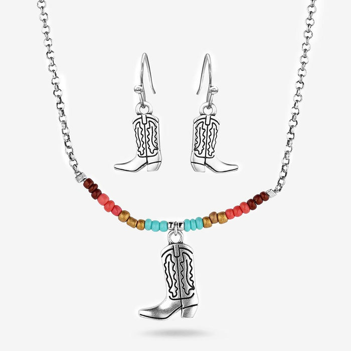 Colorstruck Cowboy Boot Beaded Jewelry Set