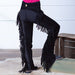 Kid's Premium Black Ultrasuede Show Chaps with Stretch Panel