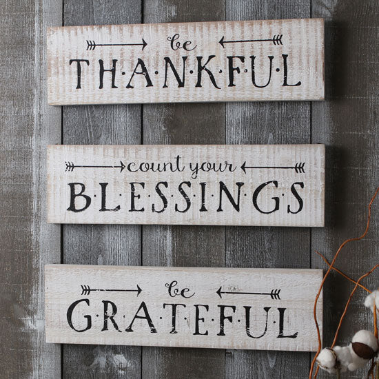Blessings Grateful Thankful Wall Art -Blessing