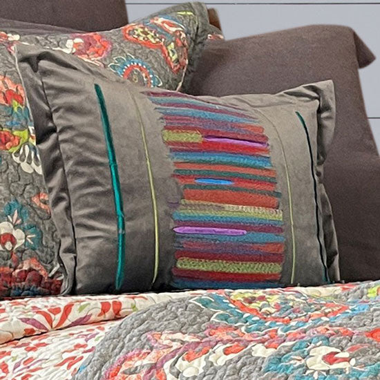 Abbie Bright Striped Pillow