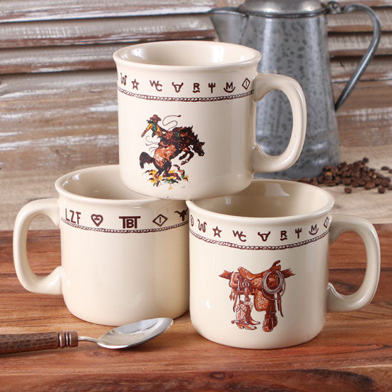 Ceramic Old 20 oz. Bronco Camp Mugs