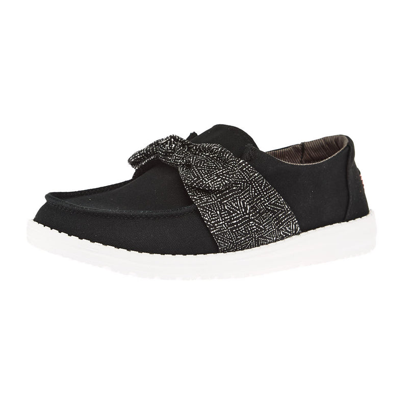 Women`s Black Wendy Bow Casual