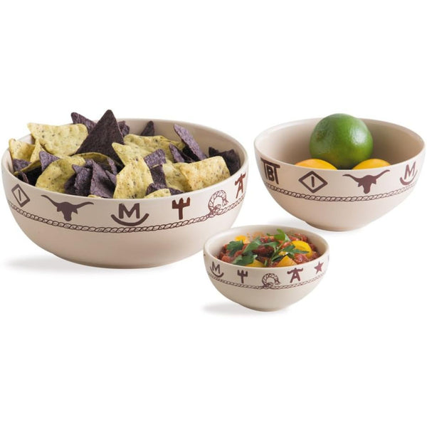 West Creation Branded 3 pc Ceramic ern Serving and Mixing Bowl Set