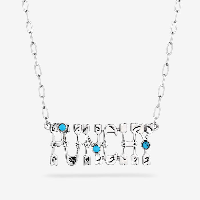 Punchy Charm Turquoise Necklace